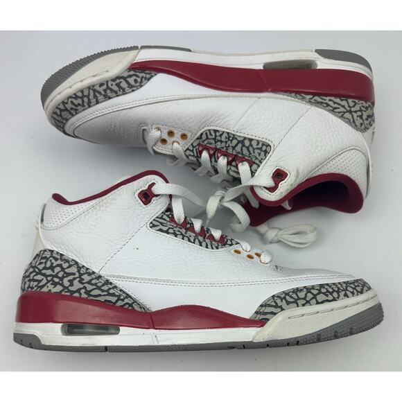 Air Jordan 3 Cardinal Red Men's Size 8.5 *Some Wear And Scuffs* - Picture 7 of 15